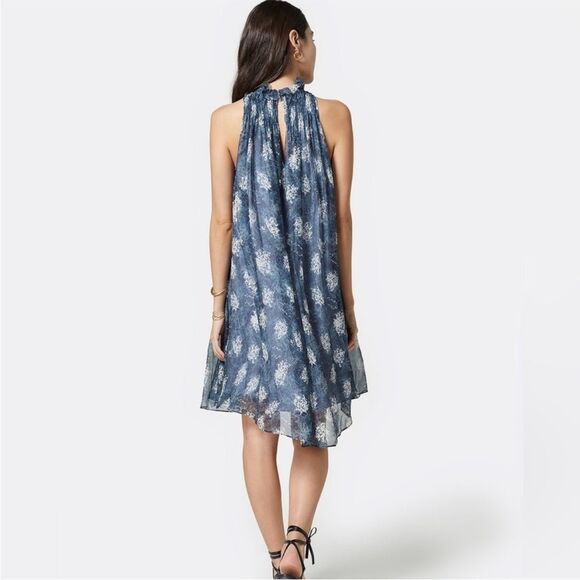 NEW! Joie Thelen Blue & Gray Baltic Print Flowy Mini Dress - Picture 2 of 9